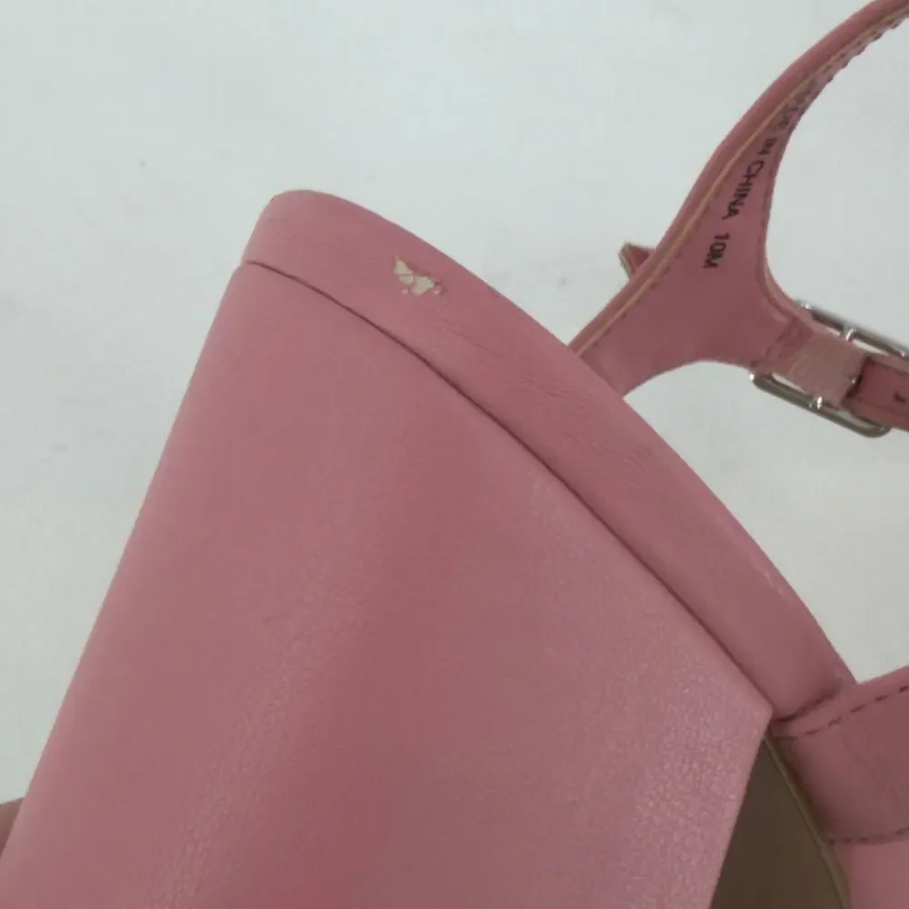 Steve Madden Tille Chunky Platform Sandal Heels size 10 Pink Vegan Leather